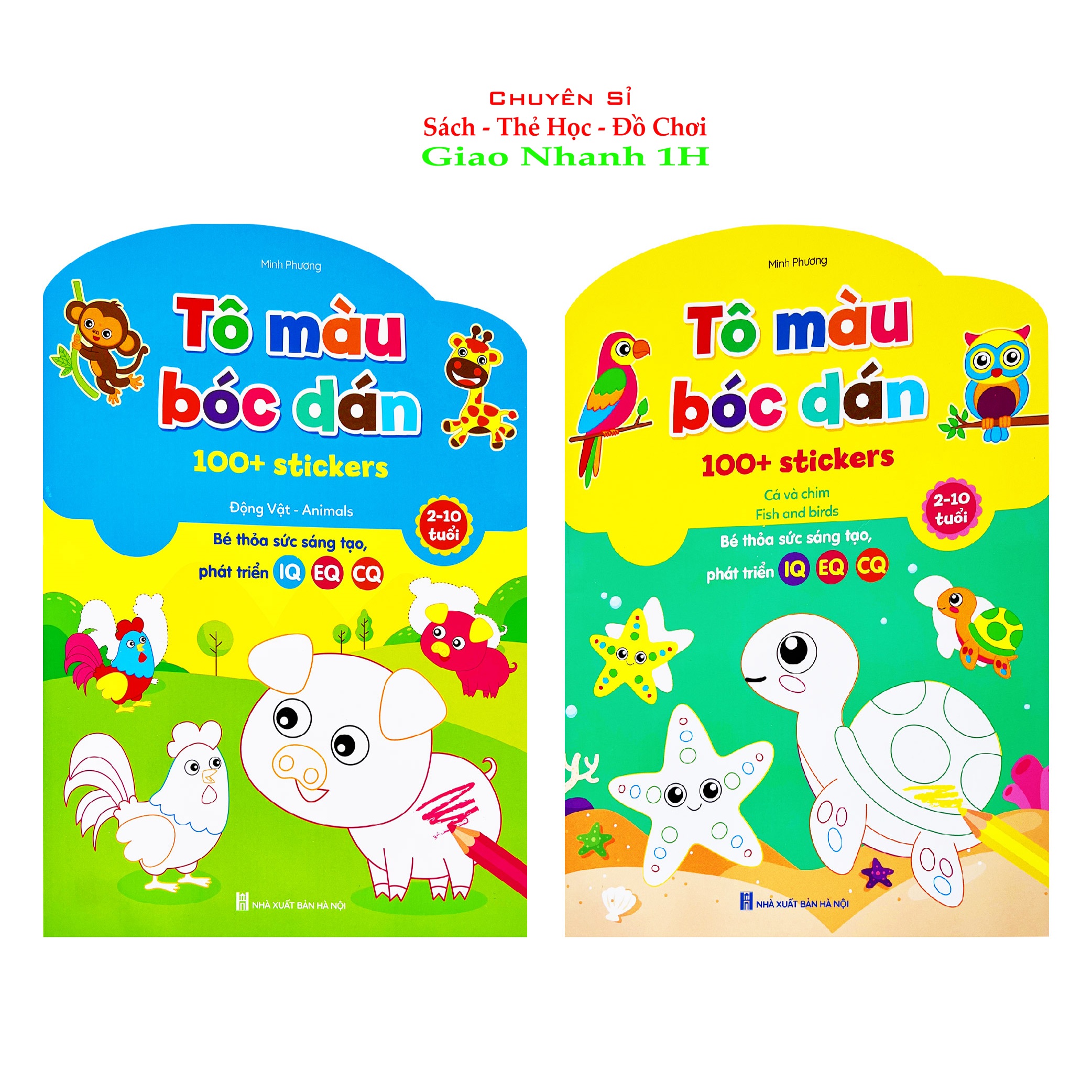Bộ Tô Màu Bóc Dán 100+ Stickers (Song Ngữ Anh – Việt)