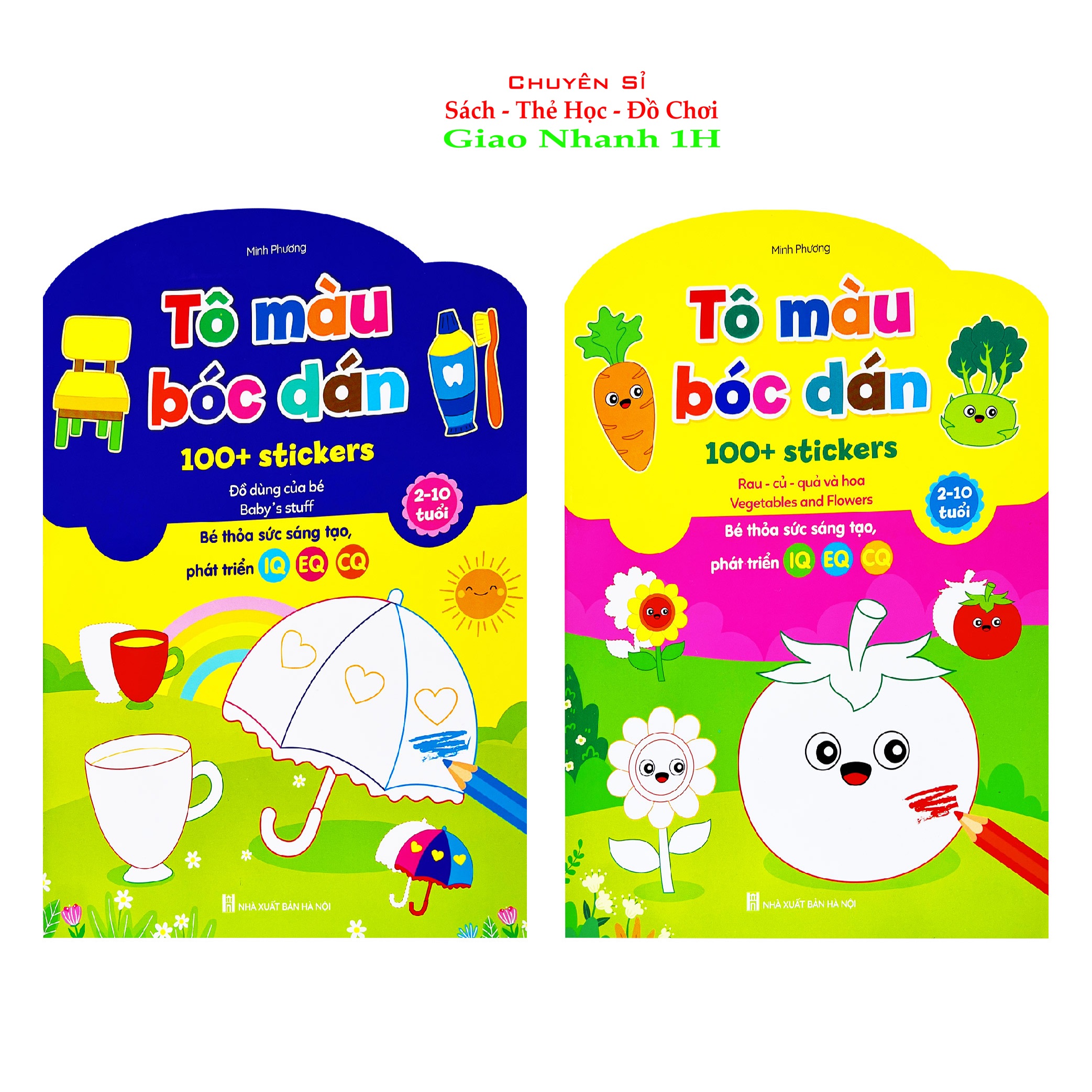 Bộ Tô Màu Bóc Dán 100+ Stickers (Song Ngữ Anh – Việt)