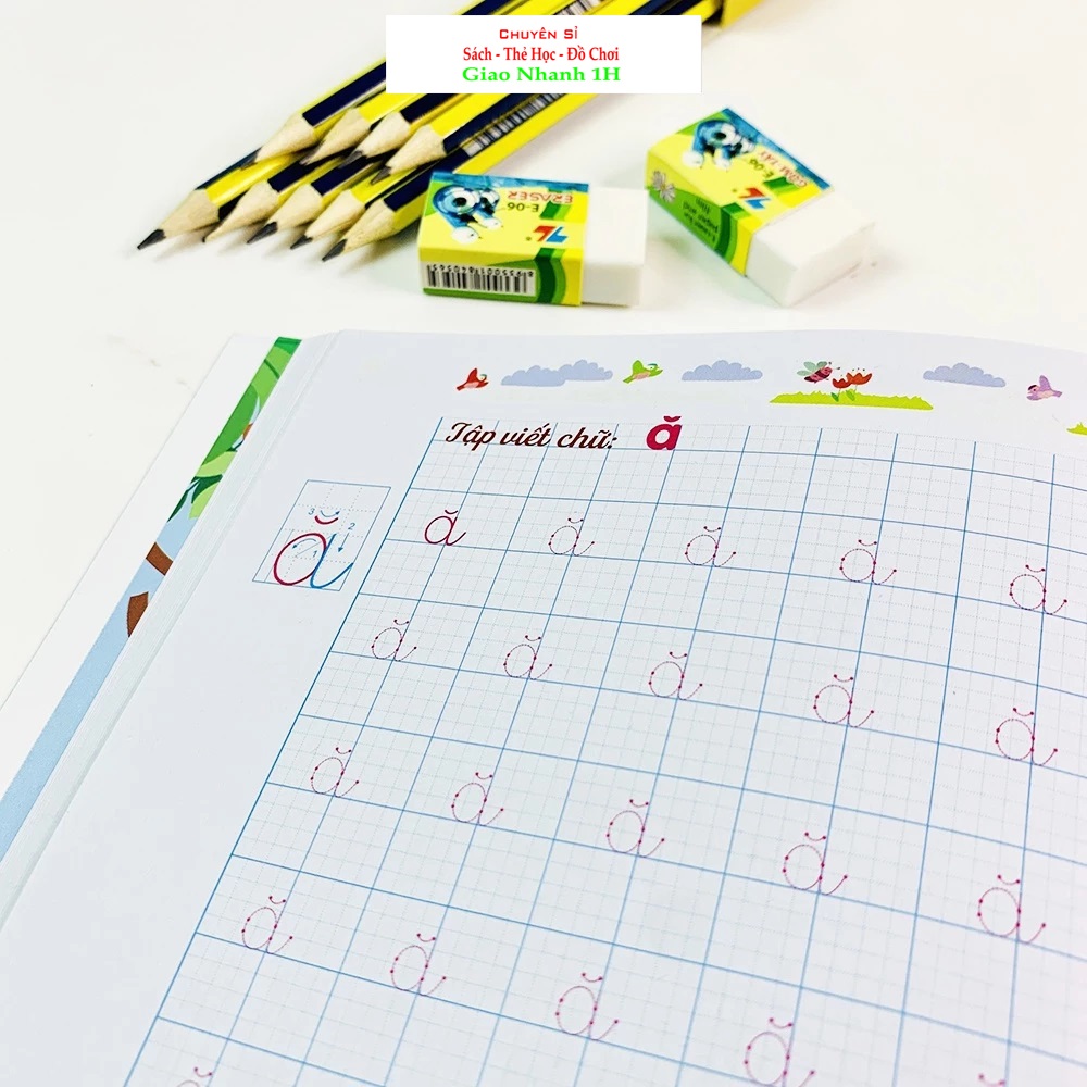 Vở Tập Viết Trọn Bộ Cho Bé Vào Lớp 1 - Phiên Bản Mới Nhất 5 Trong 1