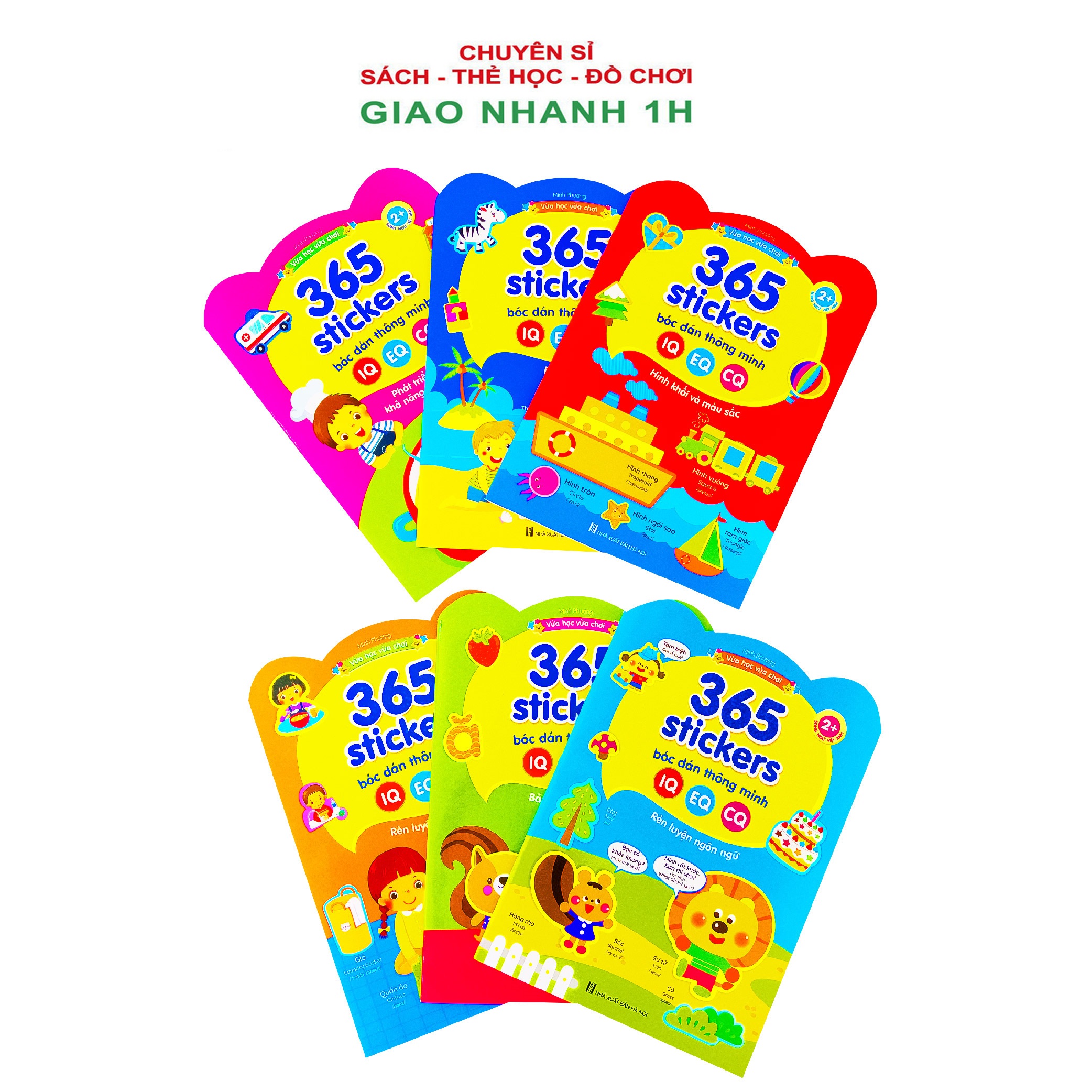 Combo 6 Cuốn Bóc Dán Thông Minh 365 (Dành Cho Trẻ Từ 2-6 Tuổi)