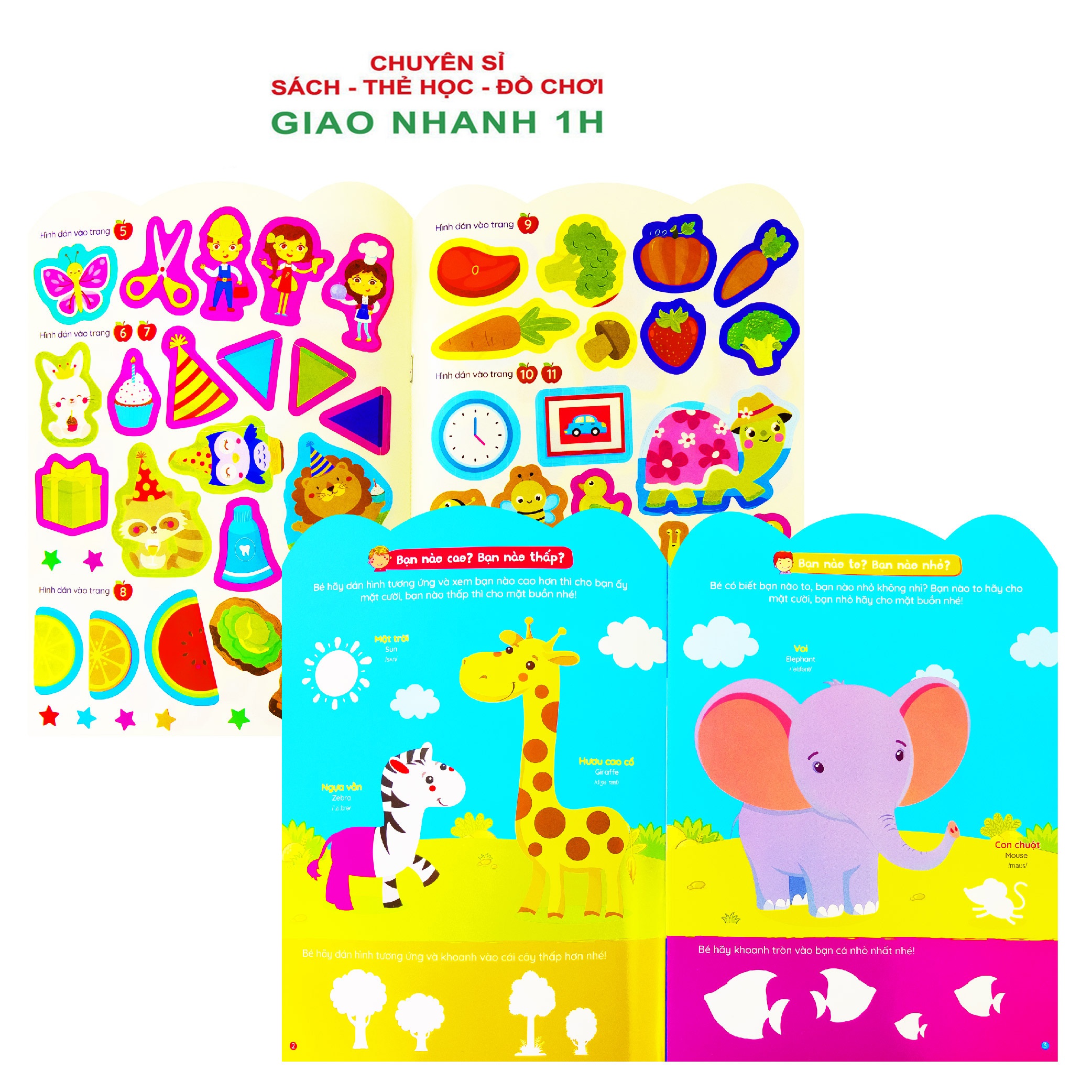 Combo 6 Cuốn Bóc Dán Thông Minh 365 (Dành Cho Trẻ Từ 2-6 Tuổi)