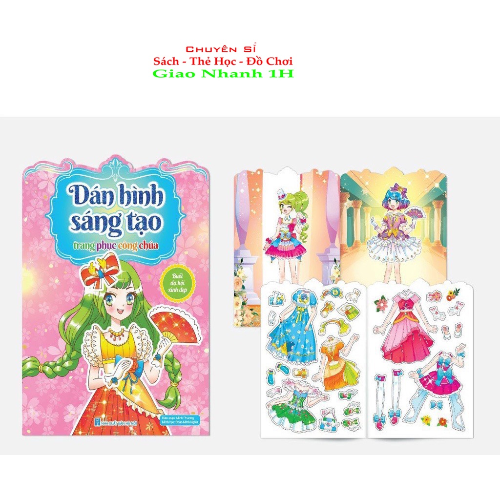 Dán Hình Sáng Tạo Trang Phục Công Chúa Cho Bé Gái - Bộ 6 quyển
