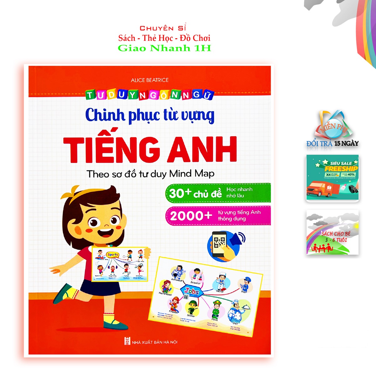 Mindmap Chinh phục từ vựng Tiếng Anh theo sơ đồ tư duy Mind map cho bé Đánh vần tập viết