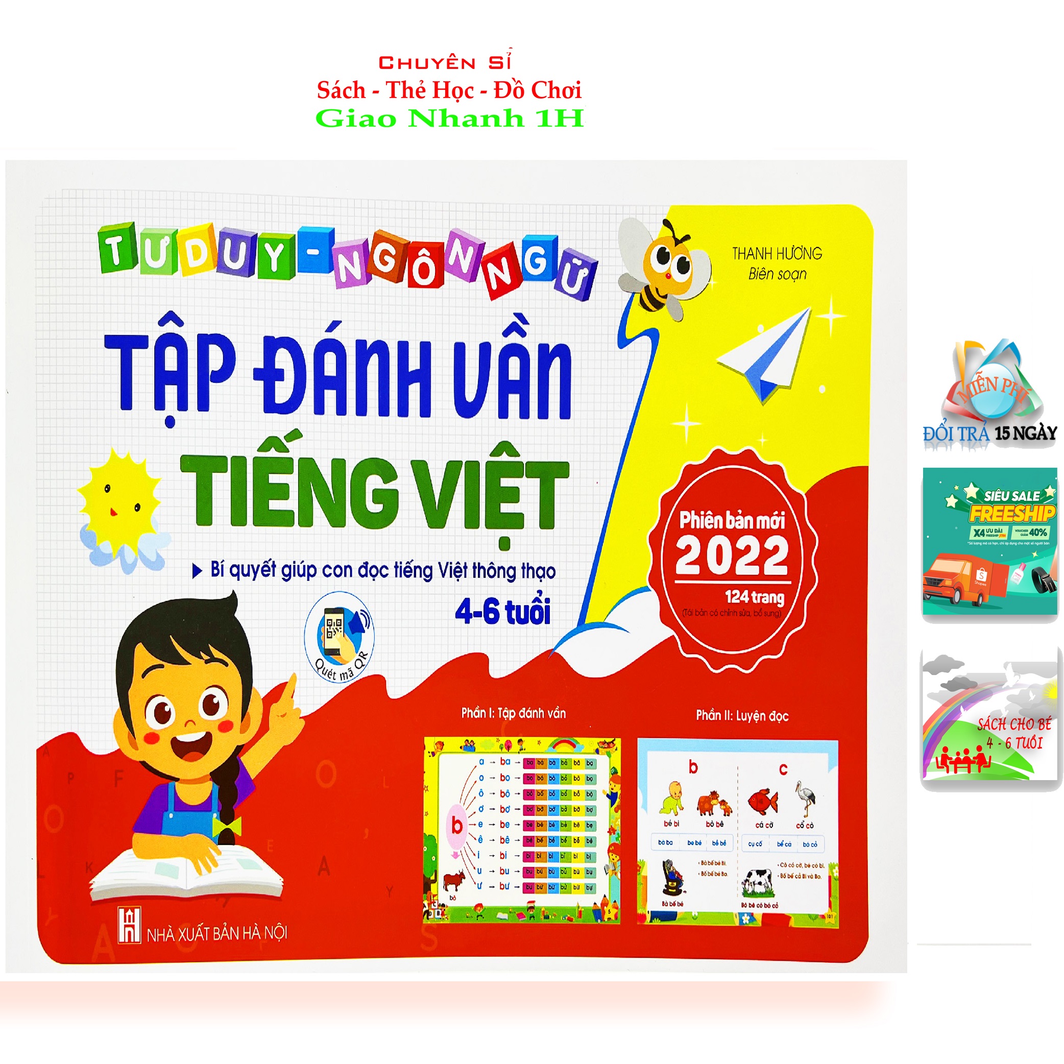 Tập Đánh Vần Tiếng Việt - Phiên bản mới - 124 trang (1 cuốn)