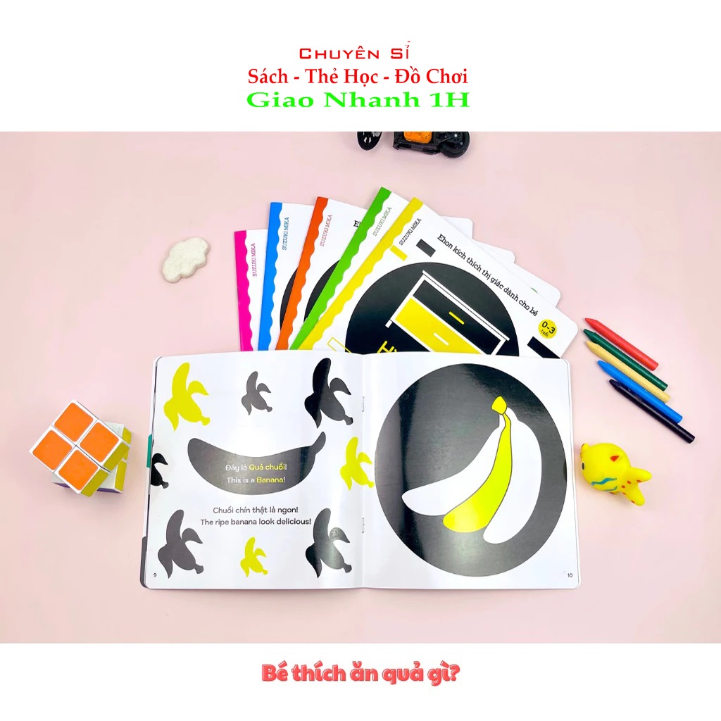 Bộ 6c Ehon Kích Thích Thị Giác Cho Bé 0-3 Tuổi