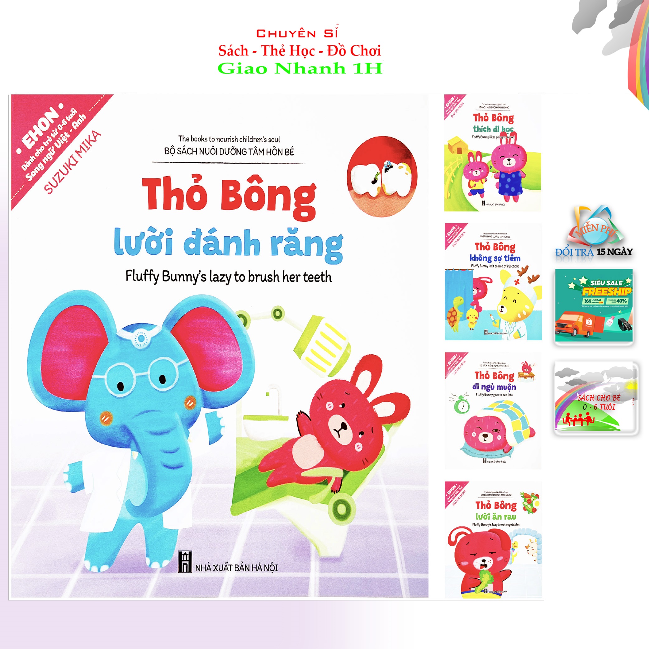 Ehon Thỏ Bông Bộ Sách Nuôi Dưỡng Tâm Hồn Cho Bé