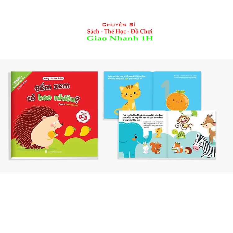 Combo 8 cuốn Ehon Toán Học Đầu Đời Cùng Con Học Toán