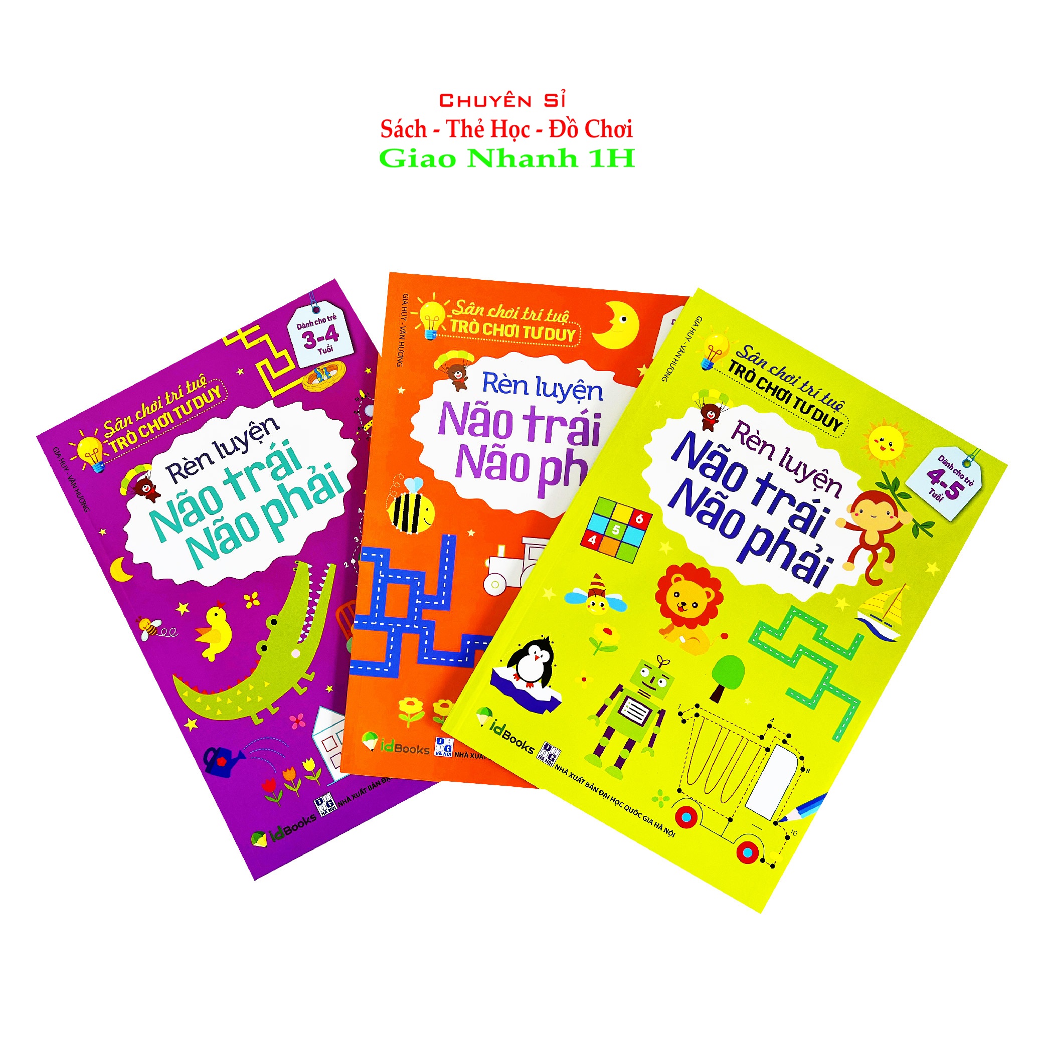 Combo 3 cuốn sân chơi trí tuệ trò chơi tư duy rèn luyện não trái não phải