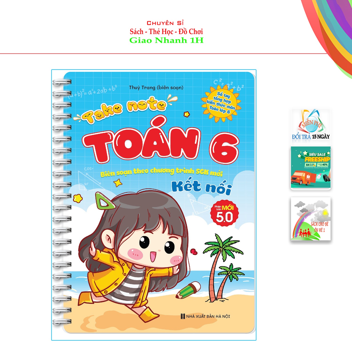 Sổ tay Takenote toán 6 Tổng hợp kiến thức theo chương trình mới nhất