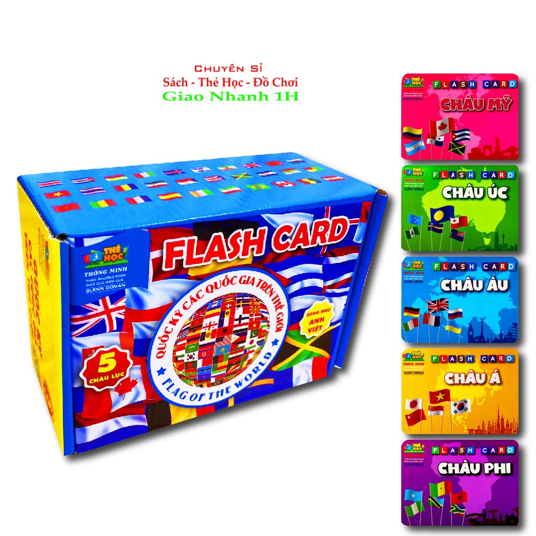 Bộ Thẻ Flashcard Quốc Kỳ Các Quốc Gia Trên Thế Giới