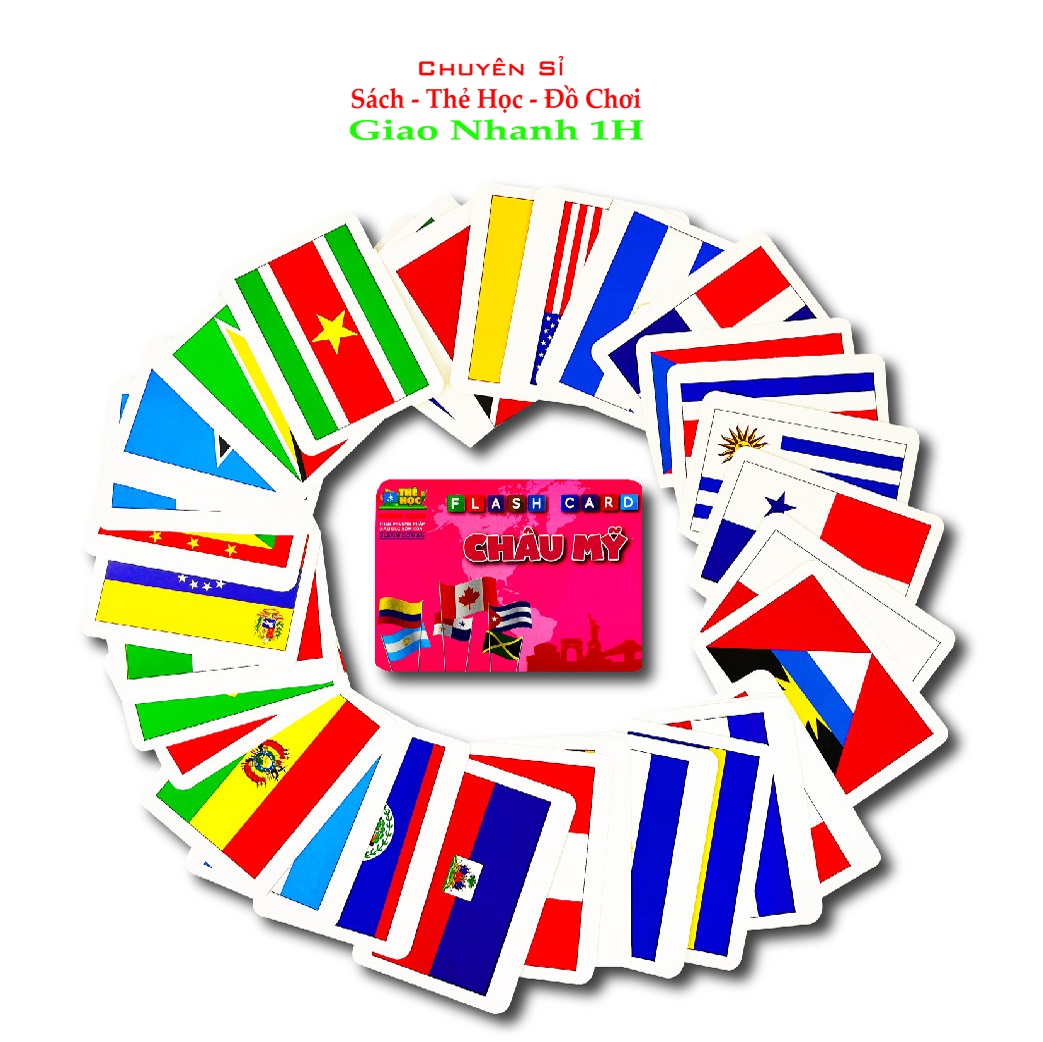 Bộ Thẻ Flashcard Quốc Kỳ Các Quốc Gia Trên Thế Giới