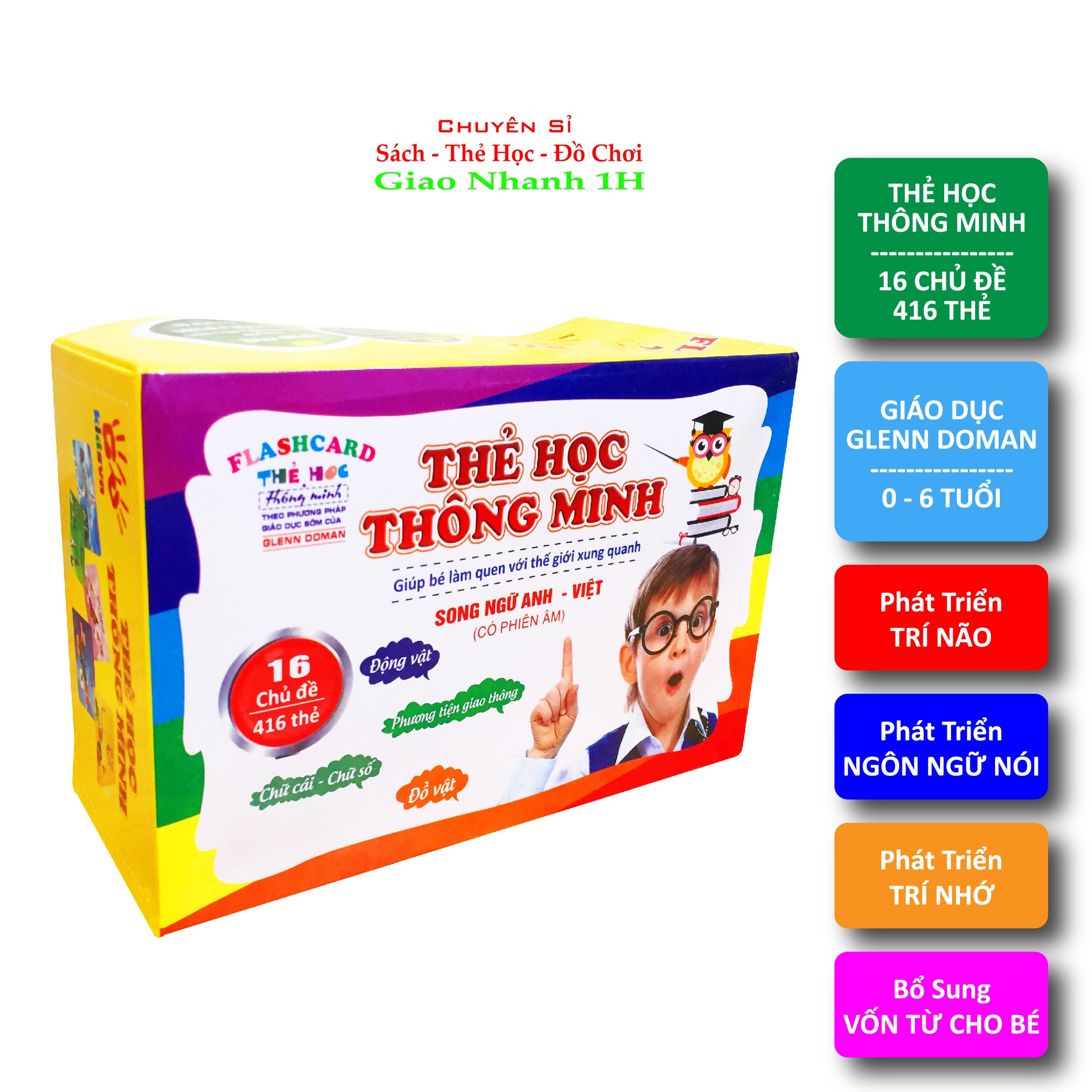 Bộ Thẻ Thông Minh Flashcard (Song Ngữ Việt - Anh Cho Bé) 