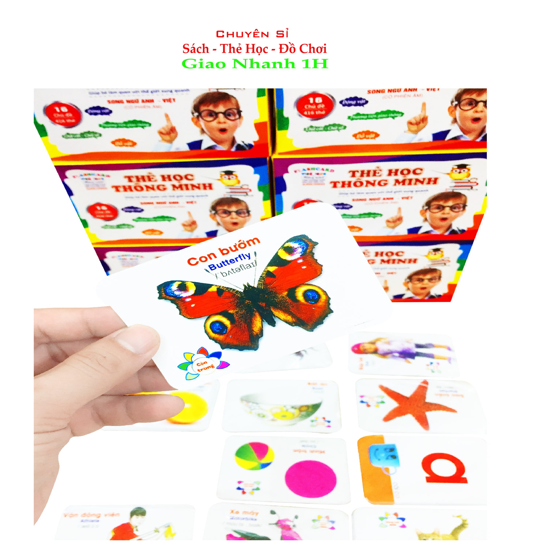 Bộ Thẻ Thông Minh Flashcard (Song Ngữ Việt - Anh Cho Bé) 