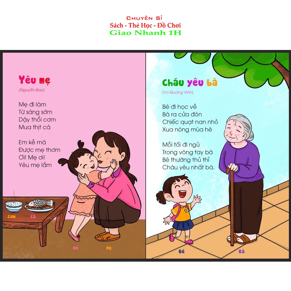 Thơ Học Nói Phát Triển IQ, EQ Cho Bé Từ 0-5 Tuổi