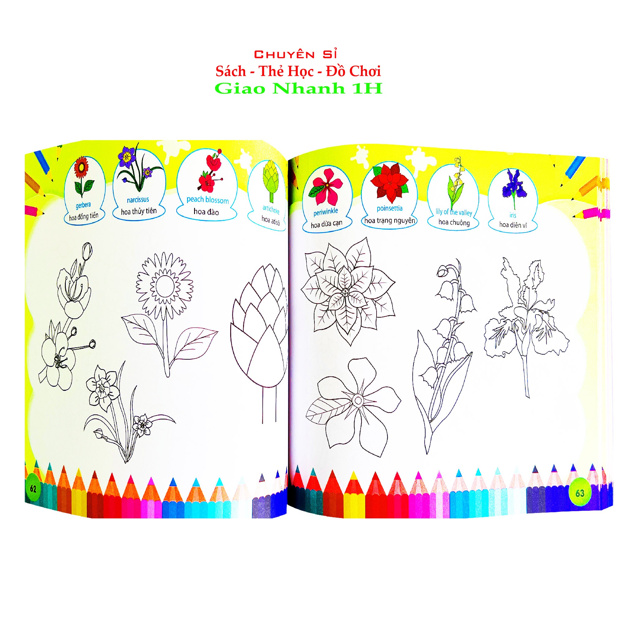 Bé tô màu 9999 song ngữ Anh Việt cho bé 2-6 tuổi