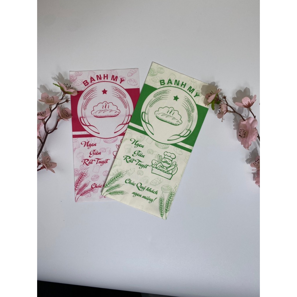 Combo 500 vỏ túi đựng bánh mì pate mix màu,size 14x25 Có sỉ lẻ thiết kế theo yêu cầu