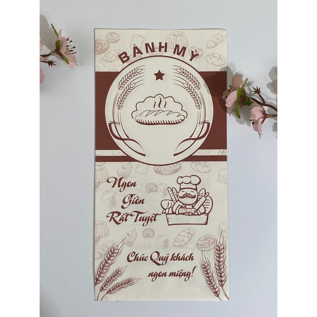 Combo 500 vỏ túi đựng bánh mì pate mix màu,size 14x25 Có sỉ lẻ thiết kế theo yêu cầu