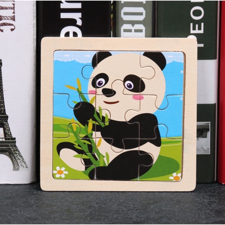 Combo 5 tranh Ghép Hình 3D Gỗ Nổi 11cm Cho Bé Phát Triển Trí Tuệ