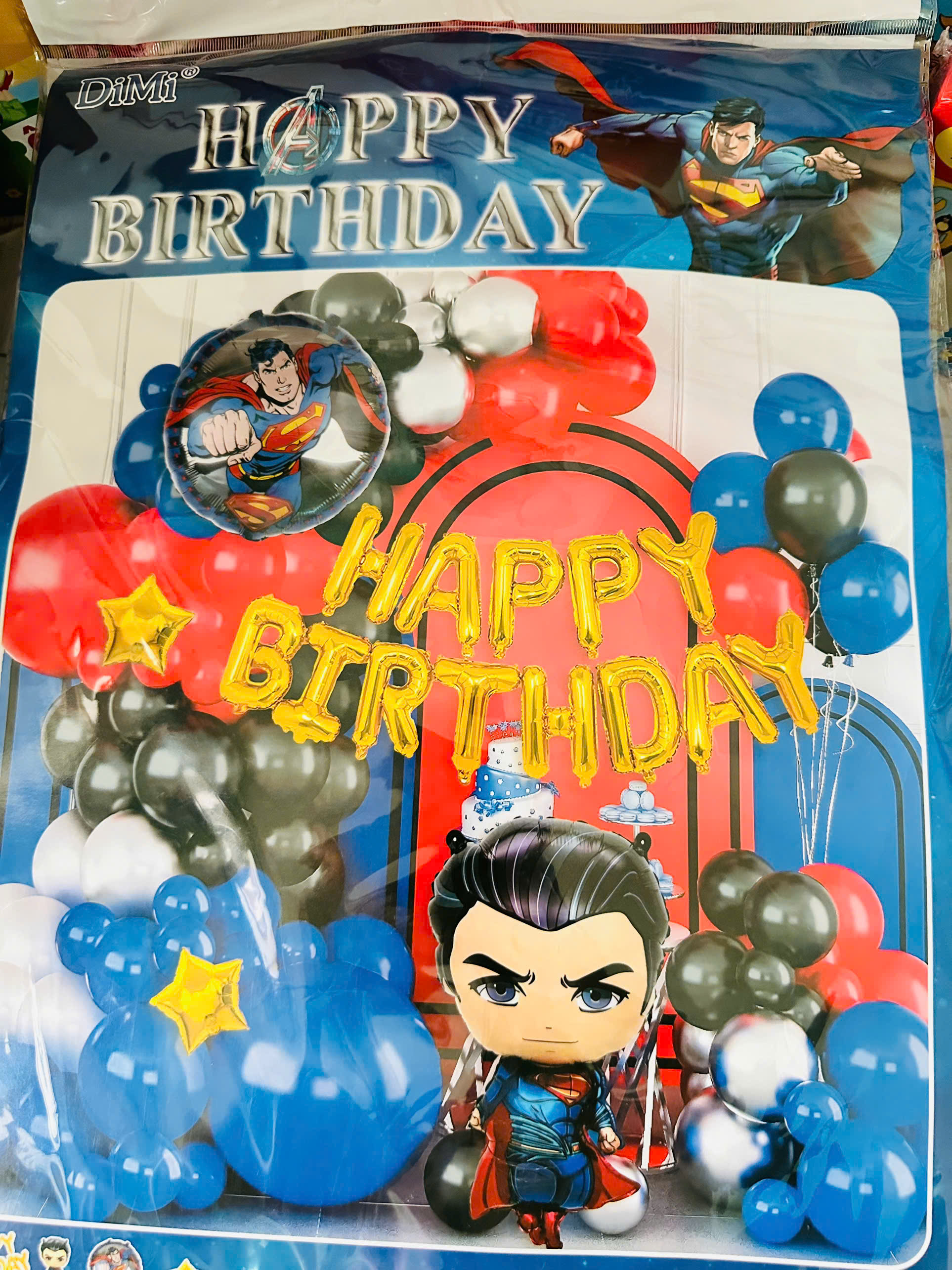 Set bóng trang trí sinh nhật chú chó cứu hộ, set bong bóng bay happy birthday