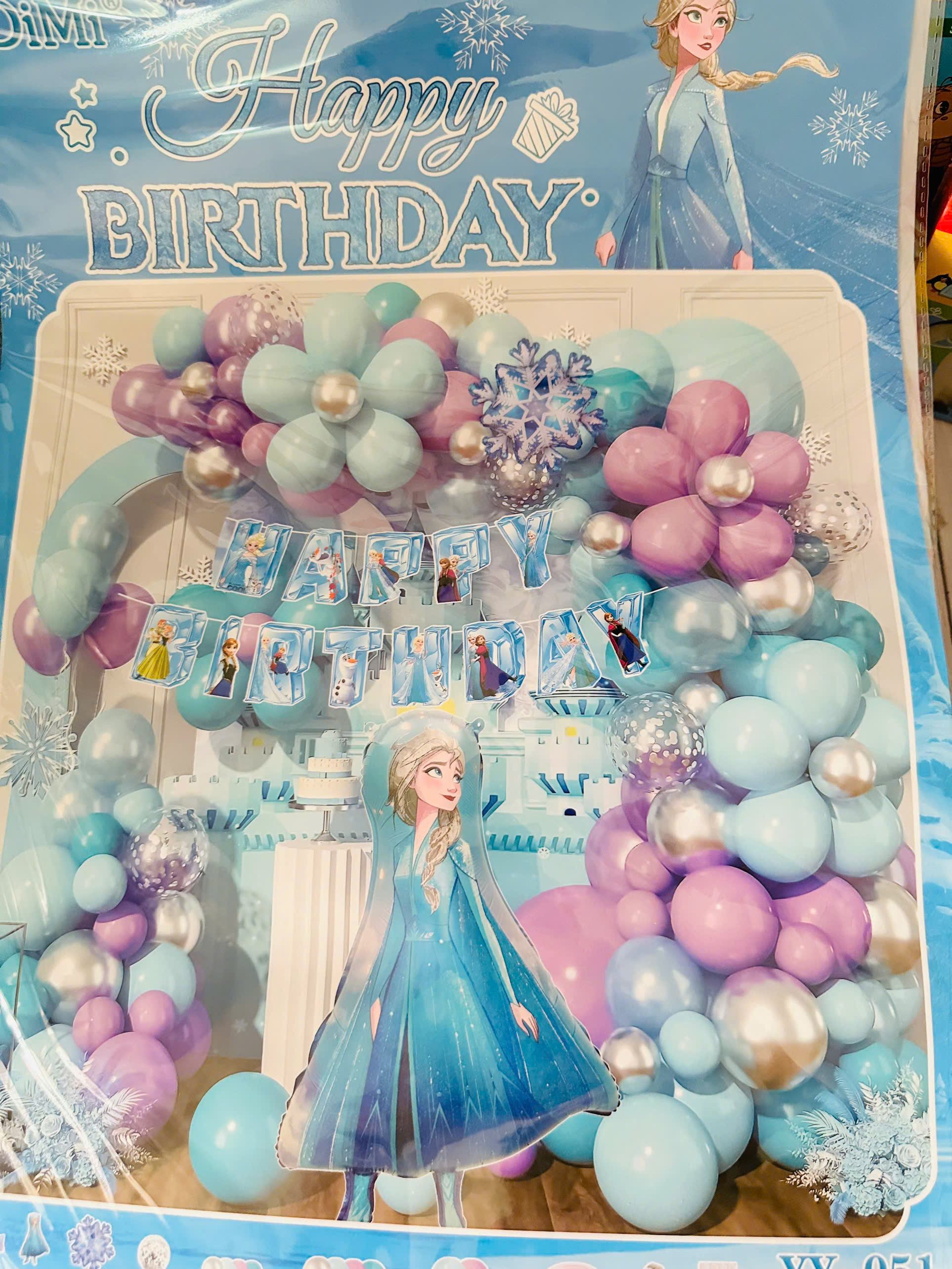 Set bóng trang trí sinh nhật chú chó cứu hộ, set bong bóng bay happy birthday