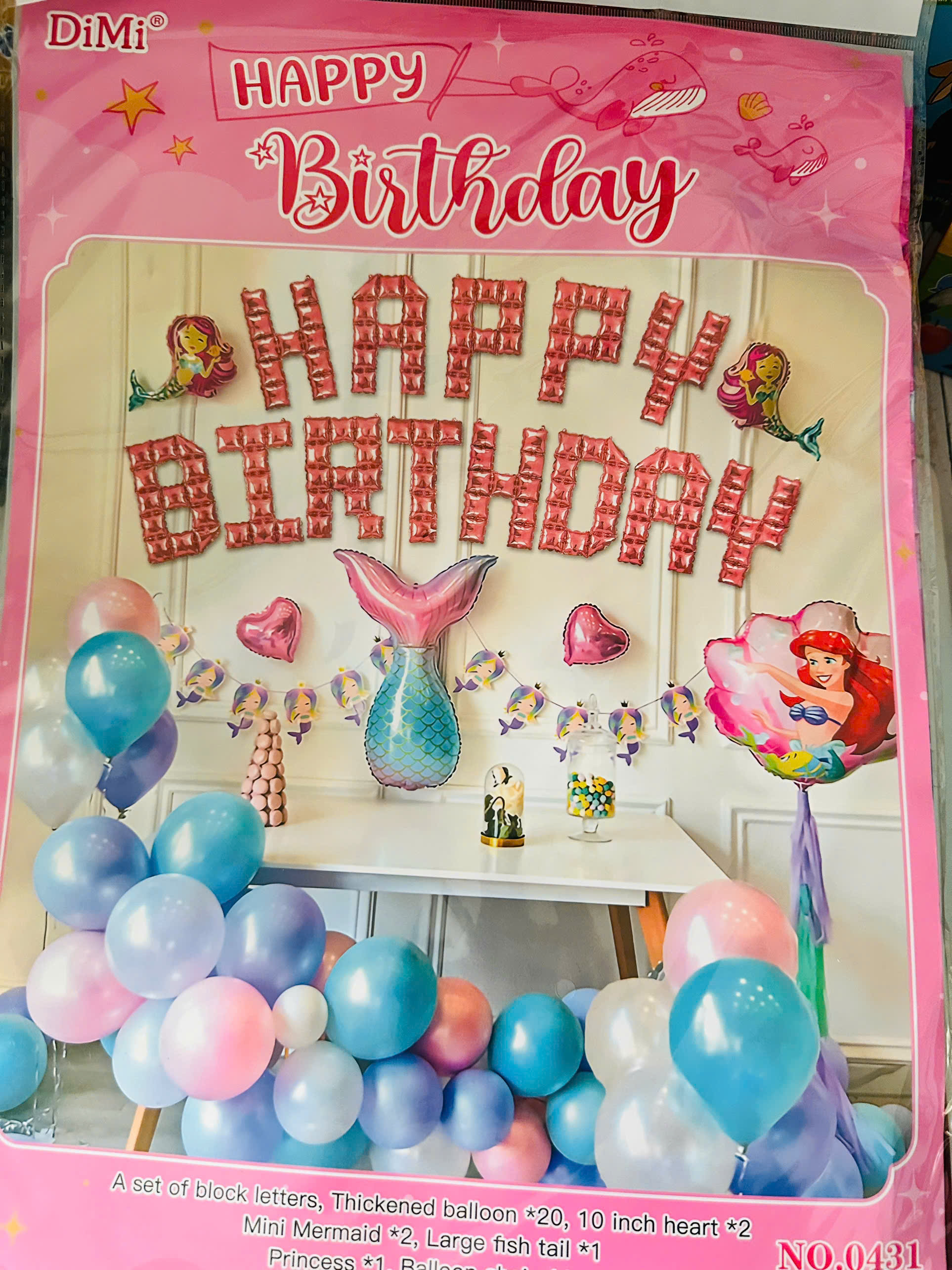 Set bóng trang trí sinh nhật chú chó cứu hộ, set bong bóng bay happy birthday